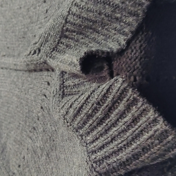 Ann Taylor Loft wool blend dark grey cowl neck high low hem sweater Size: XS - Picture 4 of 5